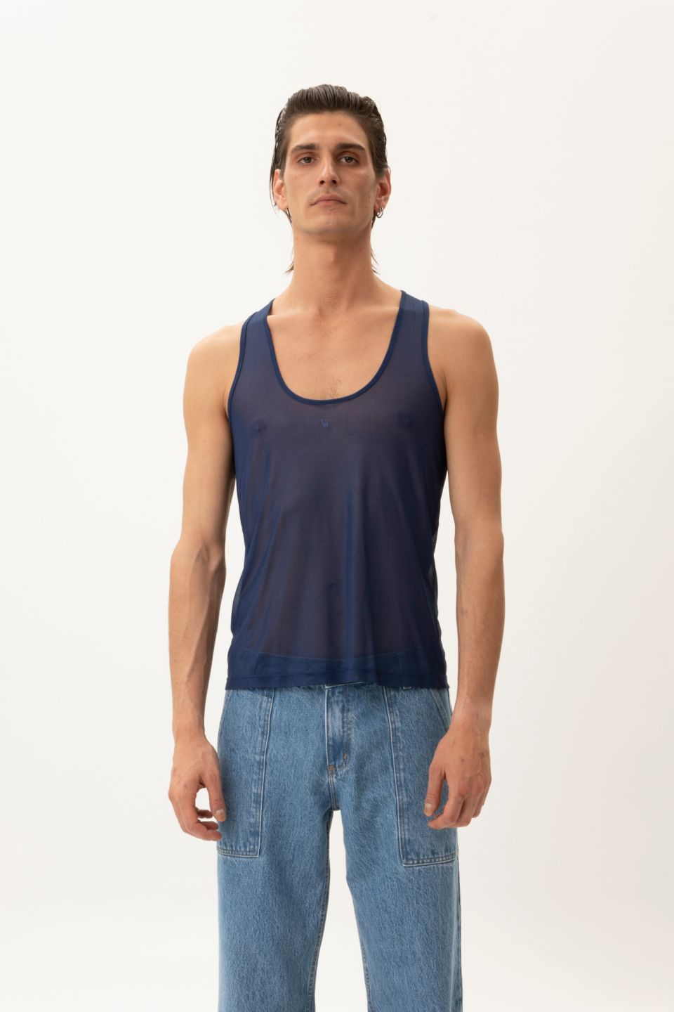 Bright blue tank top store